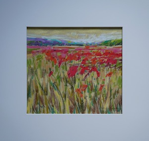 <b>#103 - Unframed Pastel Landscape – Matted Size 19” x 18” (3½” mat) - $350</b><br/>Image Size 12” x 11”<br/>Unframed<br/><br/>