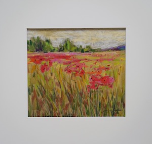 <b>#104 - Unframed Pastel Landscape – Matted Size 19” x 18” (3½” mat) - $350</b><br/>Image Size 12” x 11”<br/>Unframed<br/><br/>
