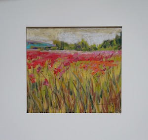 <b>#105 - Unframed Pastel Landscape – Matted Size 19” x 18” (3½” mat) - $350</b><br/>Image Size 12” x 11”<br/>Unframed<br/><br/>