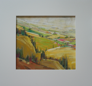 <b>#24 - Unframed Pastel Landscape – Matted Size 19” x 18” (3½” mat) - $350</b><br/>Image Size 12” x 11”<br/>Unframed<br/><br/>