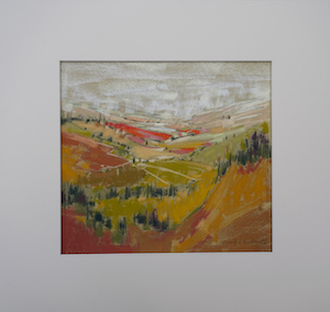 <b>#51 - Unframed Pastel Landscape – Matted Size 19” x 18” (3½” mat) - $350</b><br/>Image Size 12” x 11”<br/>Unframed<br/><br/>