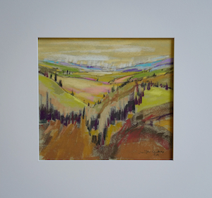 <b>#53 - Unframed Pastel Landscape – Matted Size 19” x 18” (3½” mat) - $350</b><br/>Image Size 12” x 11”<br/>Unframed<br/><br/>