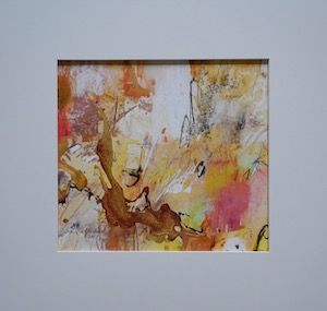 <b>#72 - Unframed Mixed Media Abstract – Matted Size 19” x 18” (3½” mat) - $350</b><br/>Image Size 12” x 11”<br/>Unframed<br/><br/>