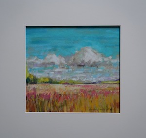 <b>#74 - Unframed Pastel Landscape – Matted Size 19” x 18” (3½” mat) - $350</b><br/>Image Size 12” x 11”<br/>Unframed<br/>Sold<br/>