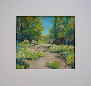 <b>#76 - Unframed Pastel Landscape – Matted Size 19” x 18” (3½” mat) - $350</b><br/>Image Size 12” x 11”<br/>Unframed<br/>Sold<br/>