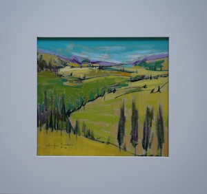 <b>#99 - Unframed Pastel Landscape – Matted Size 19” x 18” (3½” mat) - $350</b><br/>Image Size 12” x 11”<br/>Unframed<br/><br/>