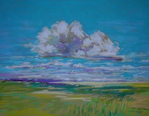 <b>Clouds over the Marsh</b><br/>Image Size 24 x 18<br/>Framed Size 32 x 26<br/><br/>