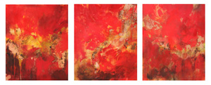 <b>Copper and Red Flow Triptych (Copper and Red Flow 1, 2 & 3) (Acrylic)</b><br/>Image Size 20 x 24 (each)<br/>Framed Size 21 x 25 (each)<br/><br/>