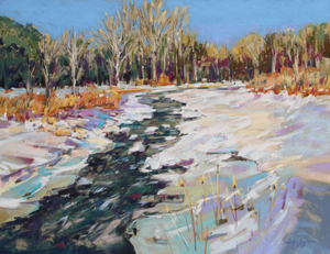 <b>Icy Waters</b><br/>Image Size 24 x 18<br/>Framed Size 32 x 26<br/>Sold<br/>