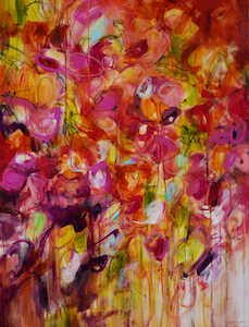 <b>Magenta Garden 2 (Acrylic)</b><br/>Image Size 30 x 40<br/>Gallery Wrapped Canvas<br/>Sold<br/>