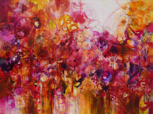 <b>Magenta Garden 3 (Acrylic)</b><br/>Image Size 48 x 36<br/>Gallery Wrapped Canvas<br/><br/>