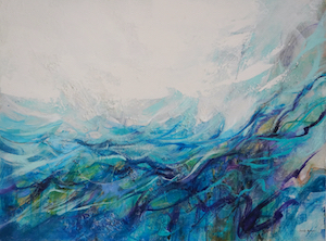 <b>Ocean 1 (Acrylic)</b><br/>Image Size 40 x 30<br/>Gallery Wrapped Canvas<br/>Sold<br/>