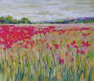 <b>Poppies, France 13</b><br/>Image Size 24 x 18<br/>Framed Size 32 x 26<br/>Sold<br/>