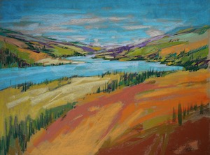 <b>River View 5</b><br/>Image Size 24 x 18<br/>Framed Size 32 x 26<br/>Sold<br/>