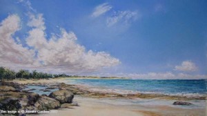 <b>Rose Island, The Bahamas</b><br/>Image Size 18.5 x 10.5<br/>Framed Size 26.5 x 18.5<br/>Sold<br/>