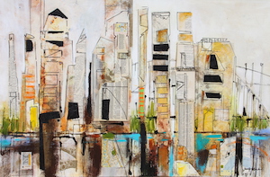 <b>Skyline 2 (Acrylic)</b><br/>Image Size 36 x 24<br/>Gallery Wrapped Canvas<br/>Sold<br/>